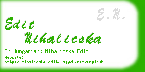 edit mihalicska business card